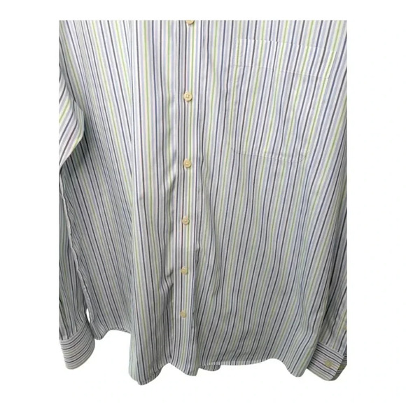 Eddie Bauer Men's Wrinkle Resistant Striped Button Down Dress Shirt Size LT - Picture 4 of 16